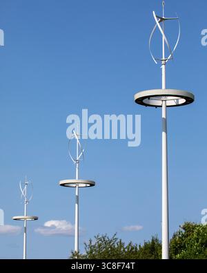Blick auf einige der Architektur im Queen Elizabeth Olympic Park in Stratford, East London, Großbritannien. Stockfoto