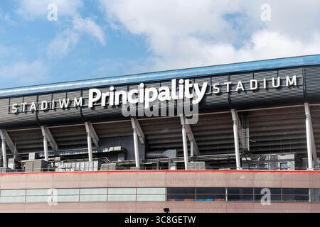 Principality Stadium, das Nationalstadion von Wales, früher Millennium Stadium, in Cardiff City, South Wales, Großbritannien Stockfoto