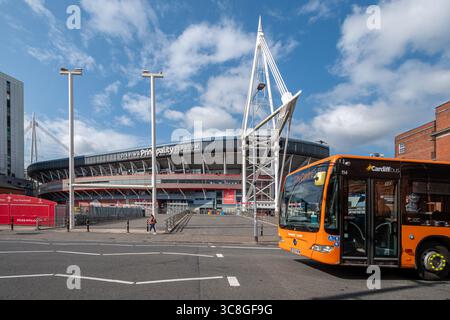 Principality Stadium, das Nationalstadion von Wales, früher Millennium Stadium, in Cardiff City, South Wales, Großbritannien Stockfoto