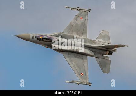Lockheed Martin F-16C kämpft gegen Falcon, polnische Luftwaffe Stockfoto