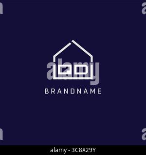 Anfangsbuchstabe QD Dach Immobilien Logo Design Ideen Vektorgrafik Stock Vektor