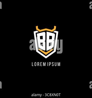Ursprüngliche geometrische BB-Schild Esport-Logo-Vektorgrafik im Monogramm-Design Stock Vektor