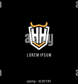 Ursprüngliche HH geometrische Schild Esport Logo Monogramm Design Vektorgrafik Stock Vektor