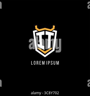 Anfängliche IT geometrische Schild Esport Logo Monogramm Design Vektorgrafik Stock Vektor