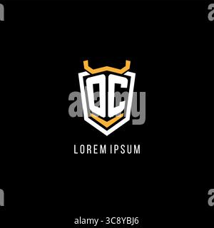 Anfängliche geometrische OC Schild Esport Logo Monogramm Design Vektorgrafik Stock Vektor