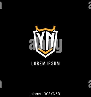 Ursprüngliche YN geometrische Schild Esport Logo Monogramm Design Vektorgrafik Stock Vektor
