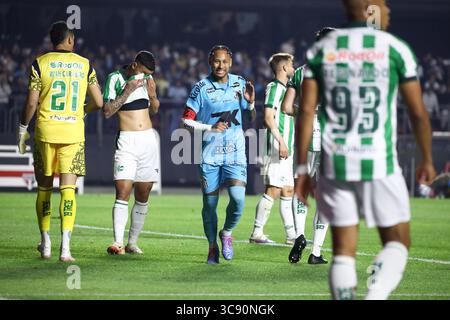 Sao Paulo, Brasilien. August 2025. Neymar von Santos während des Spiels gegen Juventude in der 18. Runde der brasilianischen Meisterschaft, im Morumbis Stadium südlich von São Paulo, an diesem Montag, dem 4. Platz. Quelle: Brazil Photo Press/Alamy Live News Stockfoto