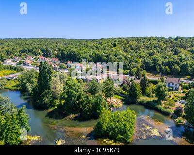 Bagneaux-sur-Loing, Canal du loing (Loing-Kanal), Département seine-et-Marne in der Region Île-de-France, Frankreich Stockfoto