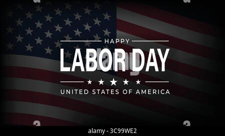 Happy Labor Day USA Poster für Geschichte, Karte, Banner, Vektor-Illustration Hintergrund Stock Vektor