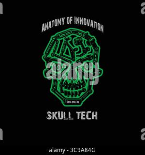 sci-fi, Cyberpunk, Militärtechnologie, Robotik oder futuristisches Produktbranding – diese Konzeptkunst verbindet Präzision mit ausgefallenem Design Stock Vektor