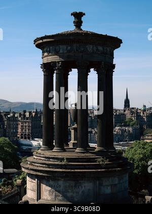 Blick vom Calton Hill, Edinburghs berühmte Skyline mit historischer Stadt Stockfoto
