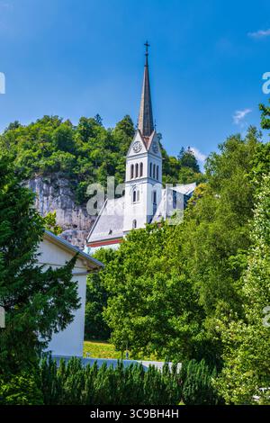 Die Pfarrkirche St. Martin in Bled, Slowenien, Europa Stockfoto