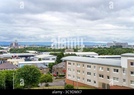 Bau des South Clyde Energy Centre Energy from Waste Facility in der Nähe des Queen Elizabeth Hospital and Housing, Cardonald, Glasgow, Schottland, Großbritannien Stockfoto