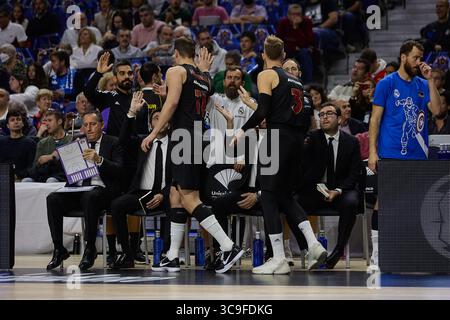 30. Oktober 2022, MADRID, SPANIEN: Liga Endesa ACB, Basketballspiel zwischen Real Madrid und Carplus Fuenlabrada im Pavillon des Wizink Center am 30. Oktober 2022 in Madrid. (Foto: © Jesus Hellin/AFP7 via ZUMA Press Wire) Stockfoto