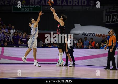 30. Oktober 2022, MADRID, SPANIEN: Liga Endesa ACB, Basketballspiel zwischen Real Madrid und Carplus Fuenlabrada im Pavillon des Wizink Center am 30. Oktober 2022 in Madrid. (Foto: © Jesus Hellin/AFP7 via ZUMA Press Wire) Stockfoto