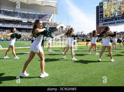 22. Oktober 2022: Baylor Bears Cheerleader während der 2. Hälfte des NCAA Football-Spiels zwischen den Kansas Jayhawks und Baylor Bears im McLane Stadium in Waco, Texas. Matthew Lynch/CSM (Foto: © Matthew Lynch/CSM via ZUMA Press Wire) Stockfoto