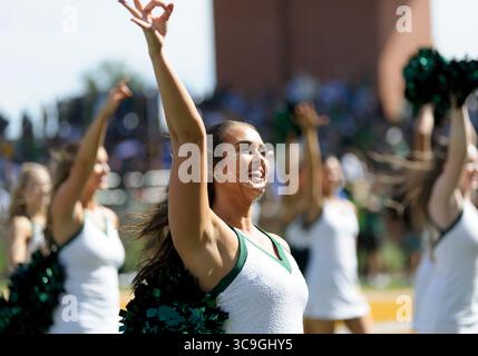 22. Oktober 2022: Baylor Bears Cheerleader während der 2. Hälfte des NCAA Football-Spiels zwischen den Kansas Jayhawks und Baylor Bears im McLane Stadium in Waco, Texas. Matthew Lynch/CSM (Foto: © Matthew Lynch/CSM via ZUMA Press Wire) Stockfoto
