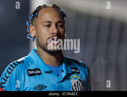 São Paulo, Brasilien. August 2025. Fußball - Brasilianische Meisterschaft 2025 - Santos und Juventude - Morumbi Stadium. Santos Neymar Júnior Stockfoto