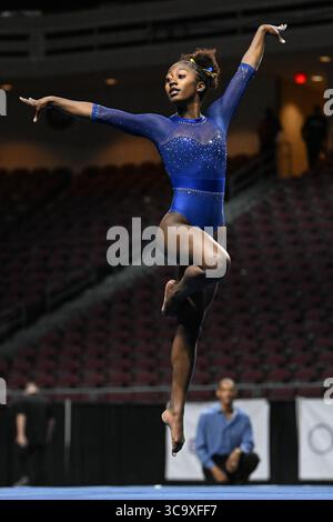 6. Januar 2023: KAYLEI MCDONALD von der Fisk University tritt während des Wettbewerbs in der Orleans Arena in Las Vegas an. (Bild: © Amy Sanderson/ZUMA Press Wire) Stockfoto