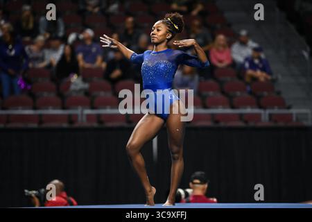 6. Januar 2023: KAYLEI MCDONALD von der Fisk University tritt während des Wettbewerbs in der Orleans Arena in Las Vegas an. (Bild: © Amy Sanderson/ZUMA Press Wire) Stockfoto