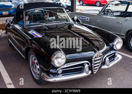 14. September 2022, Moab, Utah, USA: Ein in Italien gebauter Alfa Romeo Giulietta Spyder Veloce Sportwagen aus dem Jahr 1957 bei der Colorado Grand Road Rallye. (Kreditbild: © Jon G. Fuller / Vwpics/VW Pics via ZUMA Press Wire) Stockfoto