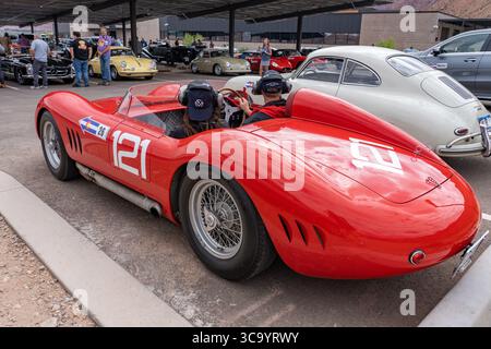 14. September 2022, Moab, Utah, USA: Ein seltener in Italien gebauter Maserati 250S-Rennwagen aus dem Jahr 1957 bei der Colorado Grand Road Rallye. (Kreditbild: © Jon G. Fuller / Vwpics/VW Pics via ZUMA Press Wire) Stockfoto