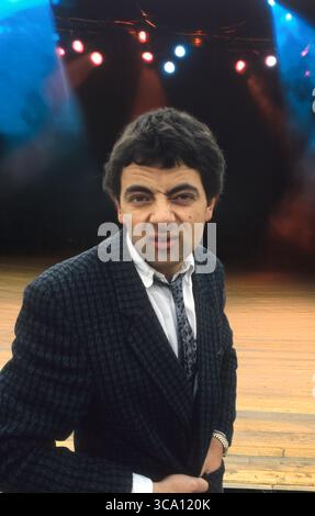 Komiker Rowan Atkinson in Birmingham 16. Februar 1986 Stockfoto