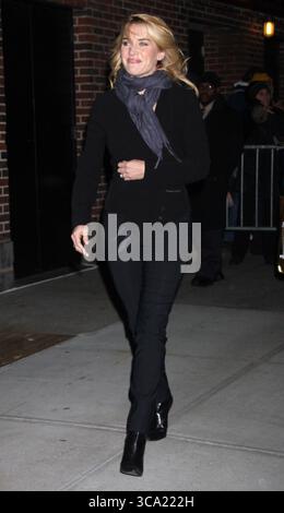 Kate Winslet bei der Late Show mit David Letterman in New York City - 08. Januar 2009 Stockfoto
