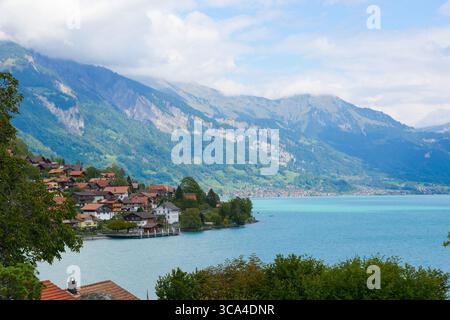 Oberried am Brienzersee in der Schweiz. Stockfoto