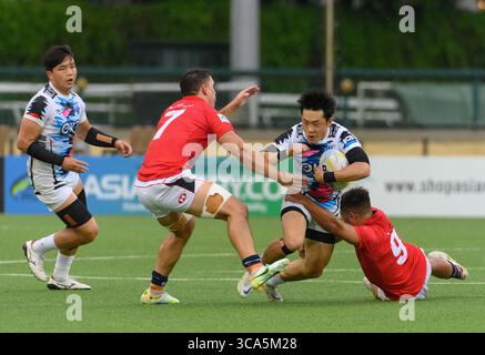 17. Juni 2023, Hongkong, Hongkong SAR, China: Asia Rugby Championships. Hongkong China vs Südkorea, Hongkong Football Club Causeway Bay, Hongkong, SAR HONGKONG, CHINA (Kreditbild: © Jayne Russell/ZUMA Press Wire) Stockfoto
