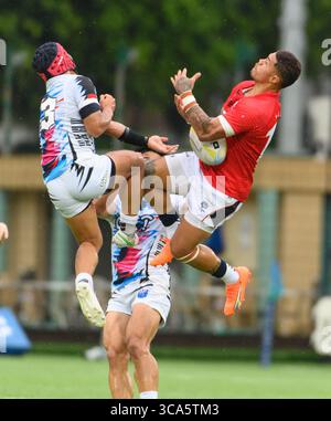 17. Juni 2023, Hongkong, Hongkong SAR, China: Asia Rugby Championships. Hongkong China vs Südkorea, Hongkong Football Club Causeway Bay, Hongkong, SAR HONGKONG, CHINA (Kreditbild: © Jayne Russell/ZUMA Press Wire) Stockfoto