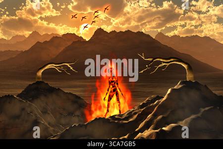 Sun Landschaft Stockfoto