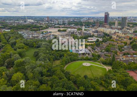 Aus der Vogelperspektive des Steve Hill Aussichtspunktes im Südosten Londons Stockfoto