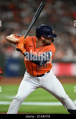 16. Juni 2023, Houston, Texas, Vereinigte Staaten: Chas McCormick (20) des Houston Astros-Mittelfeldspielers Chas McCormick (20) während des MLB-Interleague-Spiels zwischen den Cincinnati Reds und den Houston Astros am Freitag, den 16. Juni 2023, im Minute Maid Park in Houston, Texas. Die Roten besiegten die Astros mit 2:1. (Bild: © Tom Walko/ZUMA Press Wire) Stockfoto