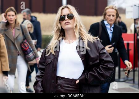 Georgia May Jagger ist am 24. Februar 2023 bei der Tod’s Fashion Show in der Mailänder Fashion Week Herbst/Winter 2023/2024 in Mailand zu sehen Stockfoto