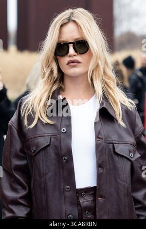 Georgia May Jagger ist am 24. Februar 2023 bei der Tod’s Fashion Show in der Mailänder Fashion Week Herbst/Winter 2023/2024 in Mailand zu sehen Stockfoto