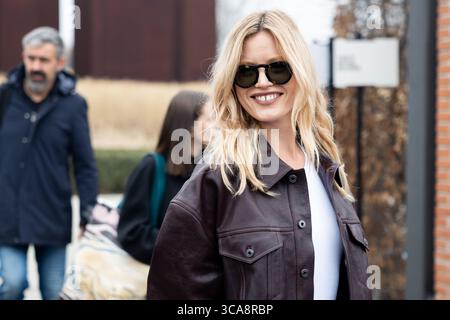 Georgia May Jagger ist am 24. Februar 2023 bei der Tod’s Fashion Show in der Mailänder Fashion Week Herbst/Winter 2023/2024 in Mailand zu sehen Stockfoto