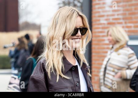 Georgia May Jagger ist am 24. Februar 2023 bei der Tod’s Fashion Show in der Mailänder Fashion Week Herbst/Winter 2023/2024 in Mailand zu sehen Stockfoto