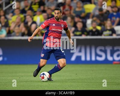 10. Mai 2023: FC Dallas Mittelfeldspieler Sebastian Lletget (12) dribbelt in der ersten Hälfte eines MLS-Spiels zwischen FC Dallas und Nashville SC im Geodis Park in Nashville TN Steve Roberts/CSM (Credit Image: © @ Steve Roberts/CSM via ZUMA Press Wire) Stockfoto