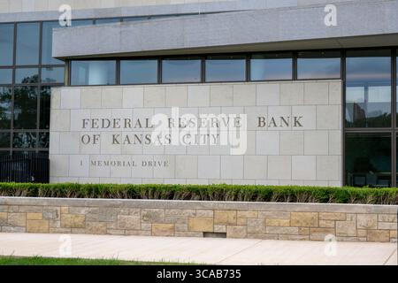 Kansas City, Missouri. Vorderansicht der Federal Reserve Bank Stockfoto