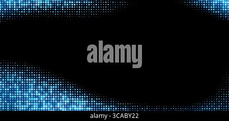 Blauer Halbtonhintergrund, abstrakte glitzernde Punkte Hintergrund, Disco-Textur Design, glänzendes Konfetti-Banner. Stock Vektor