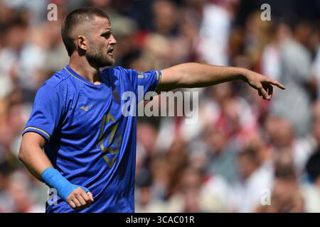 AMSTERDAM - Eric Dier von AS Monaco während des Übungsspiels zwischen Ajax Amsterdam und AS Monaco in der Johan Cruijff Arena am 3. August 2025 in Amsterdam, Niederlande. ANP | Hollandse Hoogte | GERRIT VAN KEULEN Stockfoto