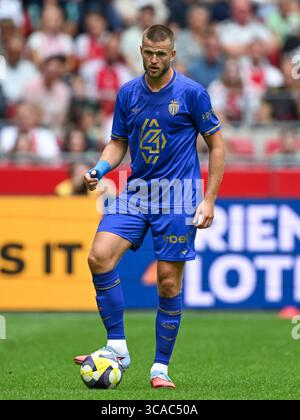 AMSTERDAM - Eric Dier von AS Monaco während des Übungsspiels zwischen Ajax Amsterdam und AS Monaco in der Johan Cruijff Arena am 3. August 2025 in Amsterdam, Niederlande. ANP | Hollandse Hoogte | GERRIT VAN KEULEN Stockfoto