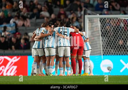 Juli 2023: . Argentinisches Team bei einem Spiel der Gruppe G - FIFA Frauen-Weltmeisterschaft Australien und Neuseeland 2023, Italien gegen Argentinien, in Eden Park, Auckland, Neuseeland. Kim Price/CSM (Kreditbild: © Kim Price/CSM via ZUMA Press Wire) Stockfoto