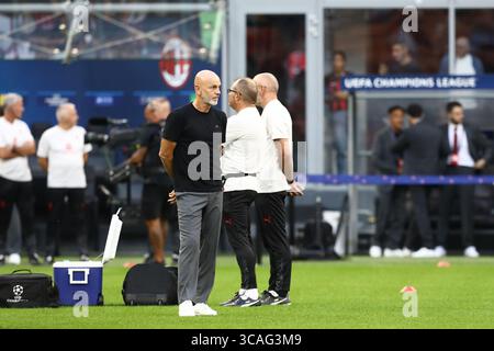 19. September 2023, Mailand, Lombardei, Italien: Cheftrainer STEFANO PIOLI vom Team AC MILAN (Bild: © Mickael Chavet/ZUMA Press Wire) Stockfoto