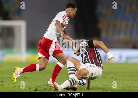 Rio De Janeiro, Brasilien. August 2025. RIO DE JANEIRO, BRASILIEN – PATRICK of Internacional kontrolliert den Ball während des Spiels zwischen Fluminense und Internacional als Teil der Copa do Brasil 2025 im Maracana-Stadion am 6. August 2025 in Rio de Janeiro, Brasilien. Quelle: Ruano Carneiro/Alamy Live News Stockfoto