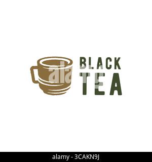 Logo Für Schwarzen Tee Stock Vektor