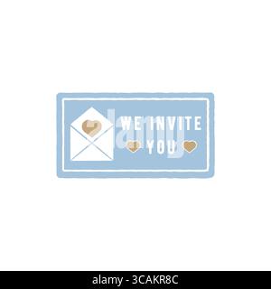 Logo Für Hochzeitseinladungen Stock Vektor