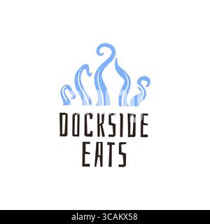Dockside Eats Logo Stock Vektor