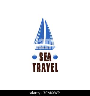 Sea Travel Logo Stock Vektor